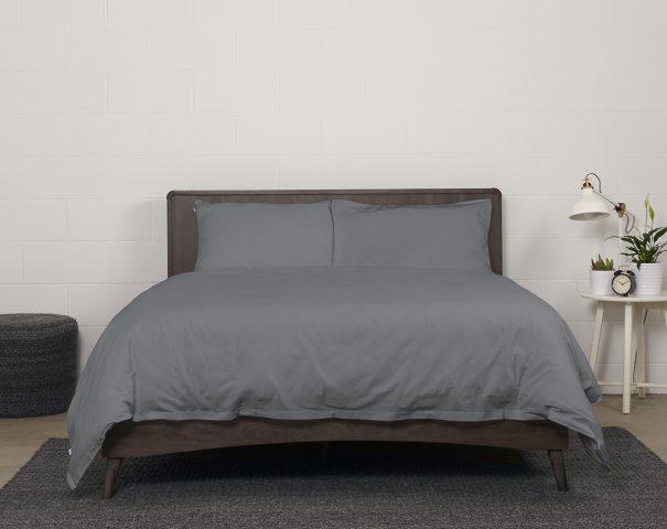Percale Duvet Cover (Navy, Grey or White)