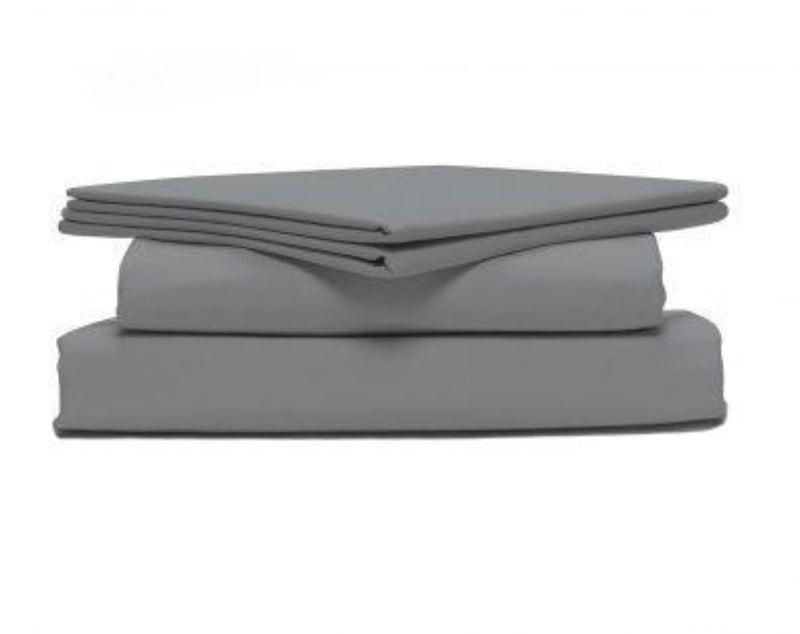 Bedface percale and sateen grey sheets