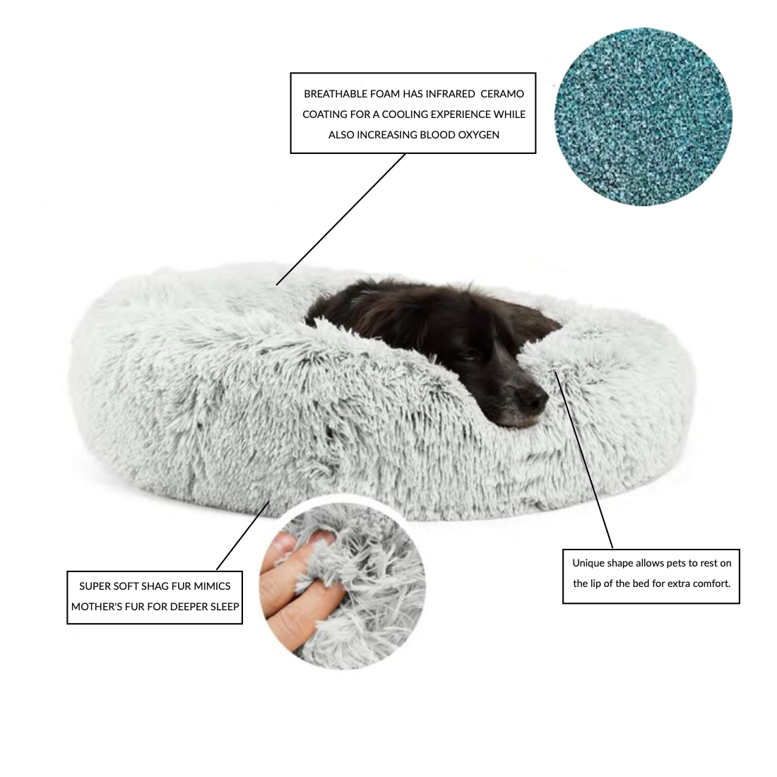 HIBER Pet Bed with Infrared Recovery Tech